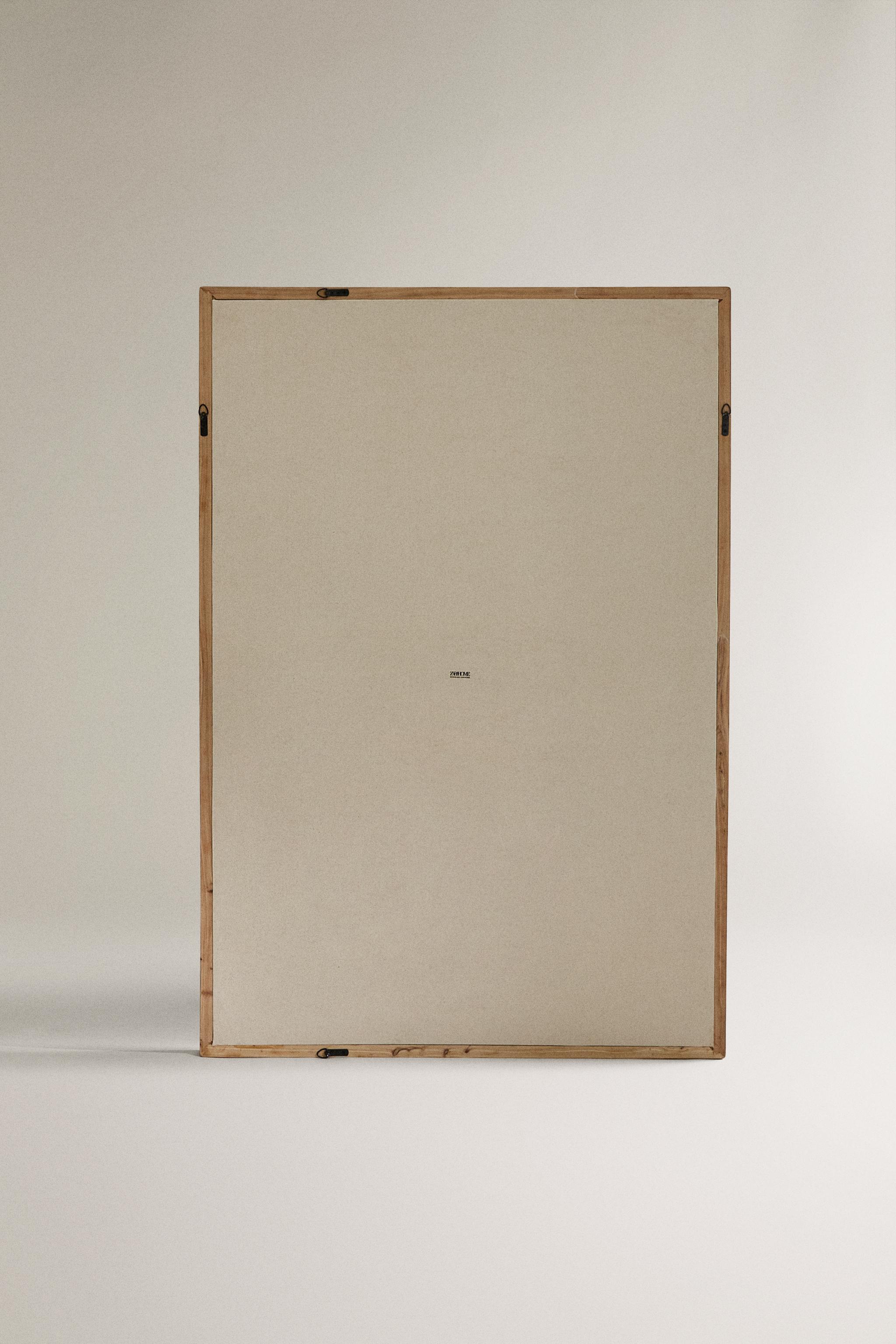 LARGE ELM WOOD STEM MIRROR